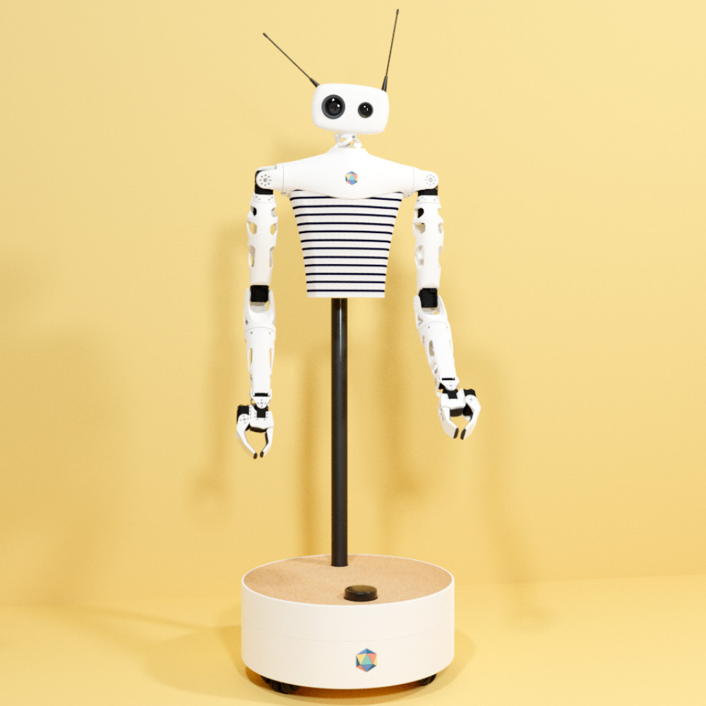 alfombra Fundación Puede soportar Reachy by Pollen Robotics, an open source programmable humanoid robot